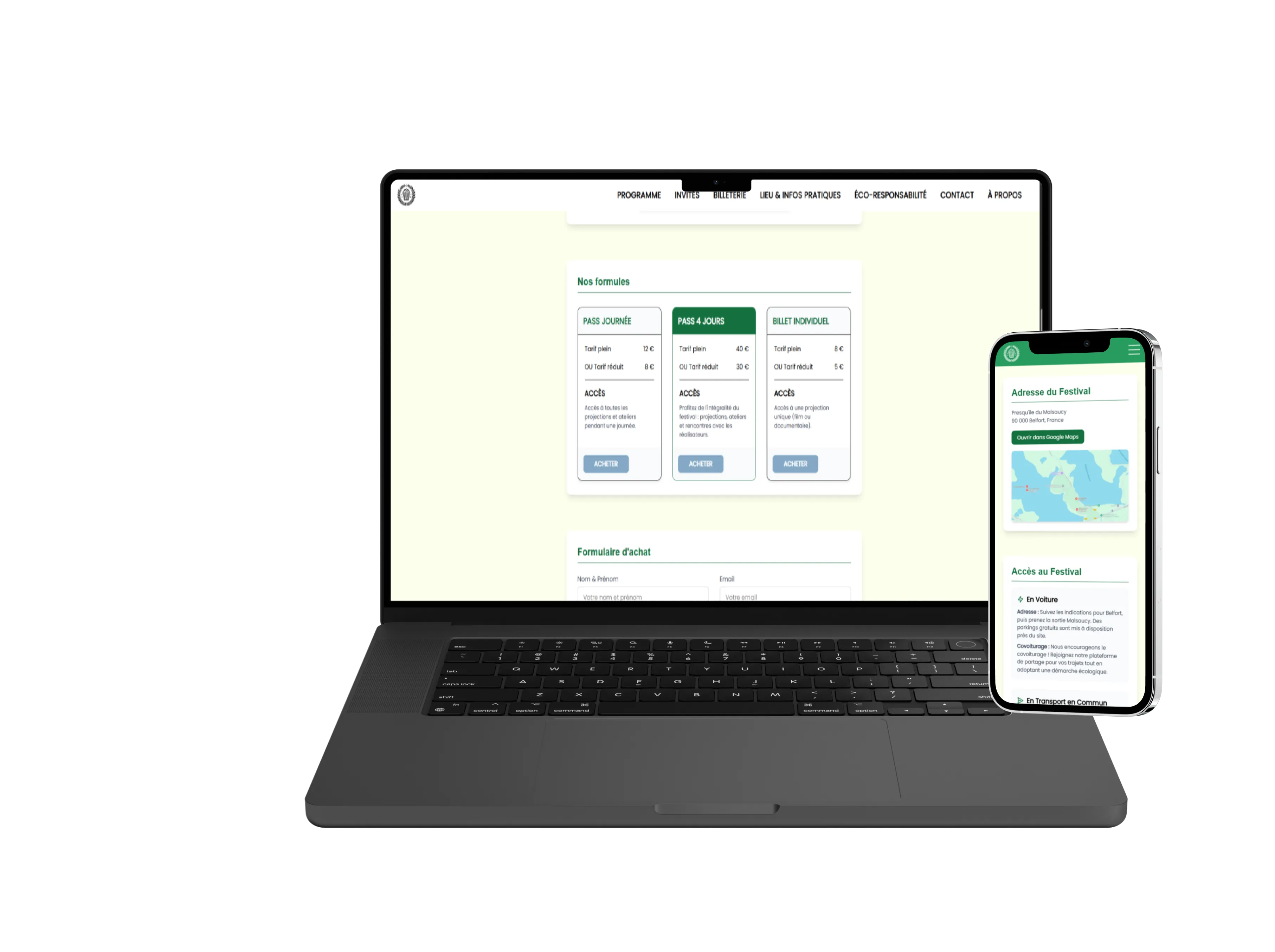 Maquette du projet Cinénature